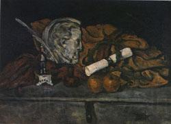 Paul Cezanne Cezanne's Accessories still life with philippe solari's Medallion